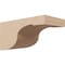 Ekena Millwork 5"W x 10"D x 5"H Wide Del Monte Rough Cedar Woodgrain TimberThane Corbel, Primed Tan CORUR05X10X05DELRCPR - alternate 1